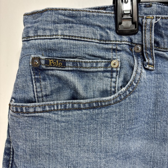 Polo Ralph Lauren 42x32 Hampton Relaxed Straight Jeans Mid Wash Denim Indigo - Picture 8 of 16